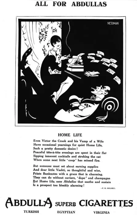Framed Print : All for Abdullas - Home Life, 1927 Framed Print : All for Abdullas - Home Life, 1927
