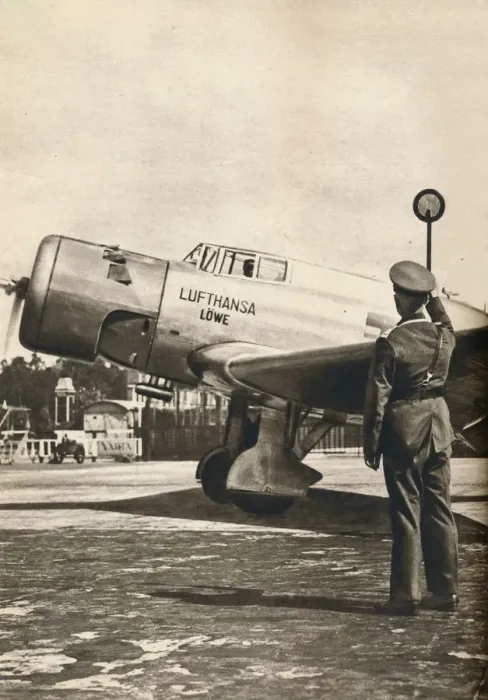 Framed Print : All clear for the start at Tempelhof Airport, Berlin, c1936 (c1937) Framed Print : All clear for the start at Tempelhof Airport, Berlin, c1936 (c1937)