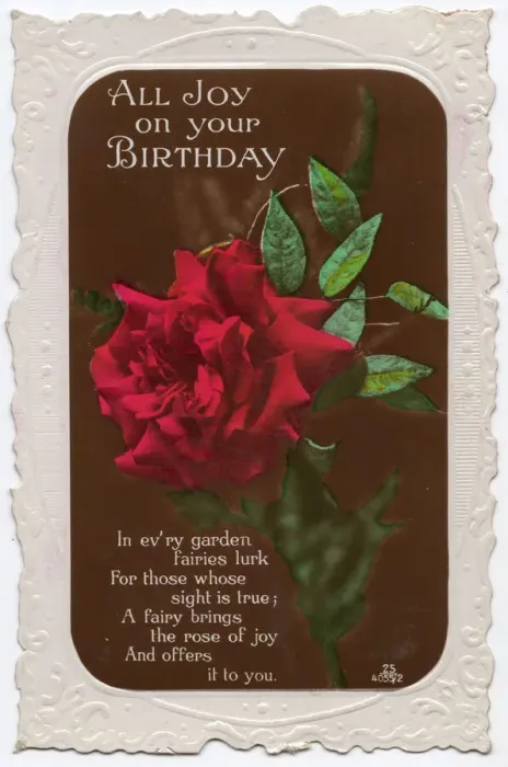 Framed Print : All Joy on your Birthday, 1930s. Creator: Unknown Framed Print : All Joy on your Birthday, 1930s. Creator: Unknown