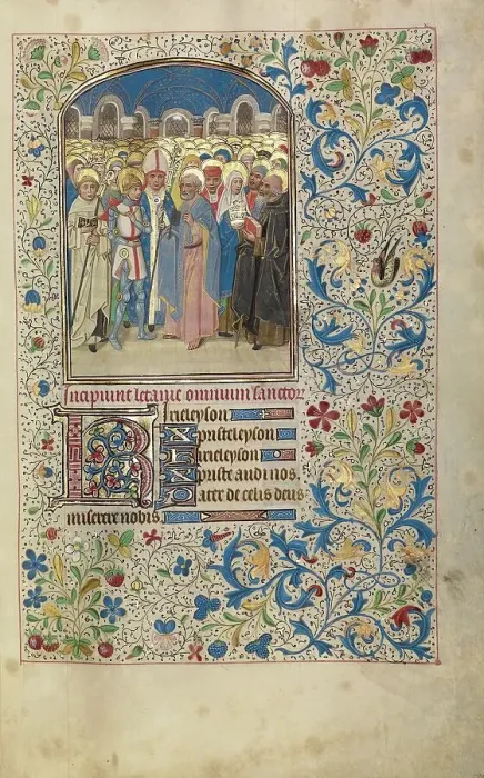 Framed Print : All Saints; Arenberg Hours, early 1460s. Creator: Willem Vrelant Framed Print : All Saints; Arenberg Hours, early 1460s. Creator: Willem Vrelant