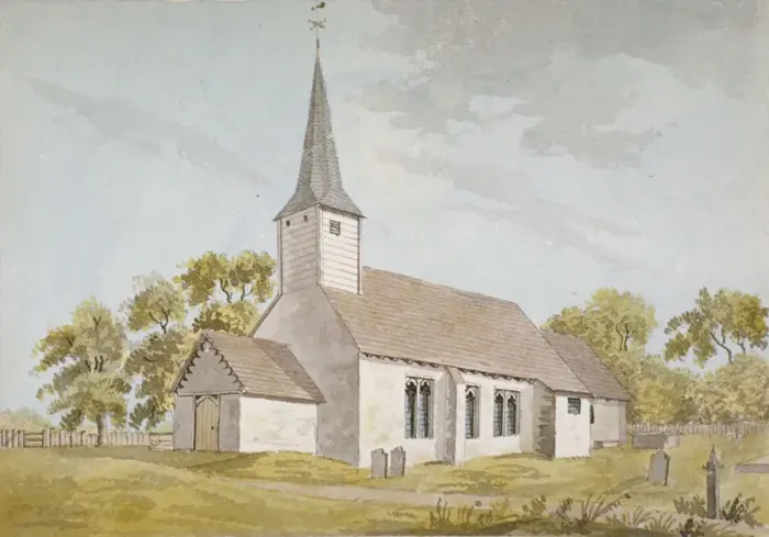 Framed Print : All Saints Church, Foots Cray, Kent, 1790 Framed Print : All Saints Church, Foots Cray, Kent, 1790
