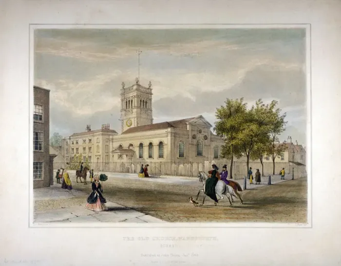 Framed Print : All Saints Church, Wandsworth, London, 1848. Artist: I Shaw Framed Print : All Saints Church, Wandsworth, London, 1848. Artist: I Shaw