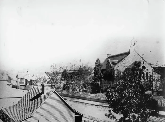 Framed Print : All Saints Church, Wickham Terrace from Dr Bancroft's c1884. Creator: Unknown. All Saints Church, Wickham Terrace from Dr Bancroft's c1884. Creator: Unknown Framed Print : All Saints Church, Wickham Terrace from Dr Bancroft's c1884. Creator: Unknown. All Saints Church, Wickham Terrace from Dr Bancroft's c1884. Creator: Unknown