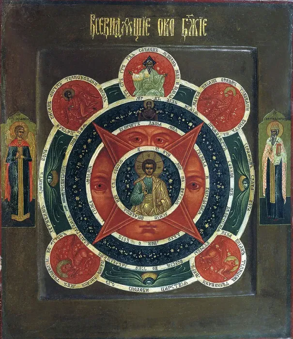 Framed Print : The All-Seeing Eye of God, early 19th century Framed Print : The All-Seeing Eye of God, early 19th century