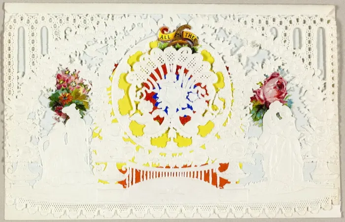 Framed Print : All for Thee (valentine), 1850 / 59. Creator: John Windsor Framed Print : All for Thee (valentine), 1850 / 59. Creator: John Windsor