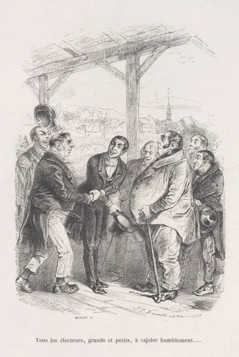Framed Print : All voters, big and small, gather to humbly coax each other Framed Print : All voters, big and small, gather to humbly coax each other