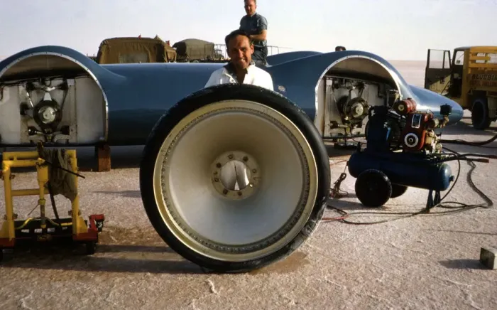 Framed Print : Allan Dougherty, support crew member for Bluebird CN7 World Land Speed Record attempt Framed Print : Allan Dougherty, support crew member for Bluebird CN7 World Land Speed Record attempt