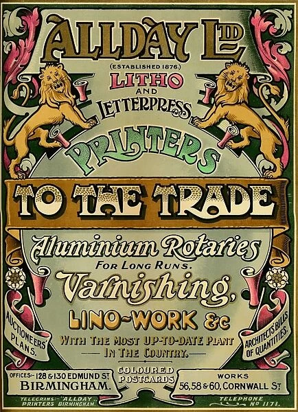 Allday Ltd - advertisement, 1907