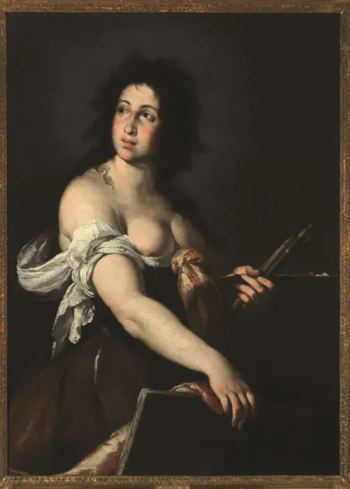 Framed Print : Allegoria della pittura (Allegory of painting), 1635. Creator: Strozzi Framed Print : Allegoria della pittura (Allegory of painting), 1635. Creator: Strozzi