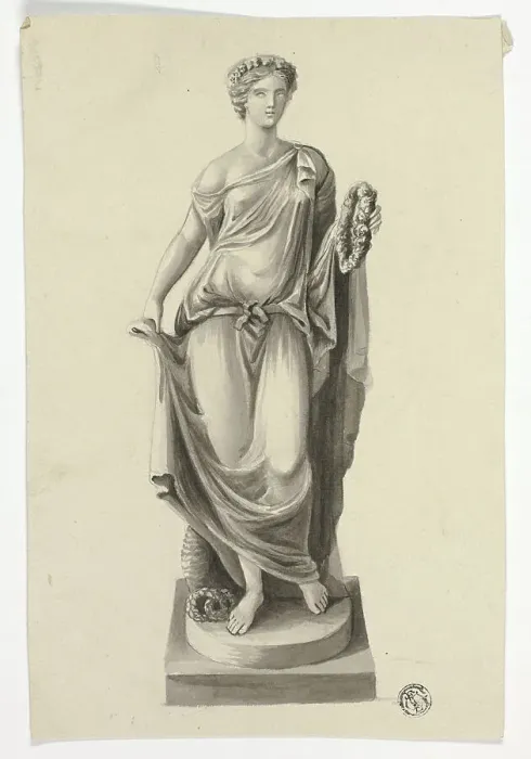 Framed Print : Allegoric Figure after the Flora Farnese, n.d. Creator: Unknown Framed Print : Allegoric Figure after the Flora Farnese, n.d. Creator: Unknown