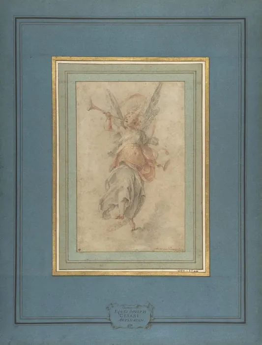 Framed Print : Allegorical Figure of Fame, ca. 1590. Creator: Giuseppe Cesari Framed Print : Allegorical Figure of Fame, ca. 1590. Creator: Giuseppe Cesari