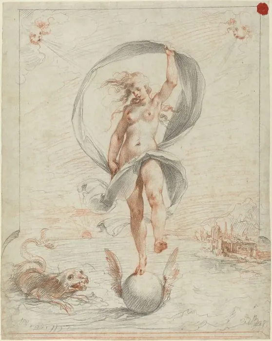 Framed Print : Allegorical Figure, probably c. 1588. Creator: Giuseppe Cesari Framed Print : Allegorical Figure, probably c. 1588. Creator: Giuseppe Cesari