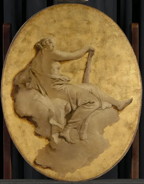 Framed Print : Allegorical Figure of a Woman with a Club (Fortitude?), c.1740-1750. Creator: Giovanni Battista Tiepolo Framed Print : Allegorical Figure of a Woman with a Club (Fortitude?), c.1740-1750. Creator: Giovanni Battista Tiepolo