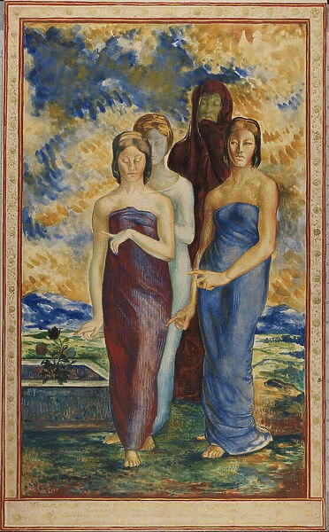 Allegorical Figures, late 19th-early 20th century. Creator: RenePiot