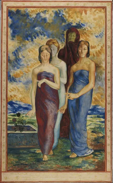Framed Print : Allegorical Figures, late 19th-early 20th century. Creator: RenePiot Framed Print : Allegorical Figures, late 19th-early 20th century. Creator: RenePiot