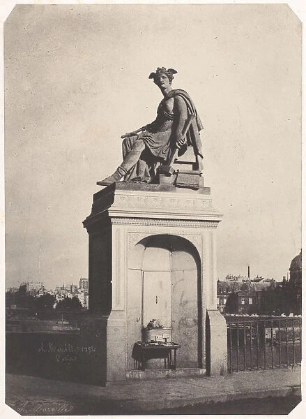[Allegorical Sculpture of Industry, Pont du Carrousel], 1852. Creator: Charles Marville
