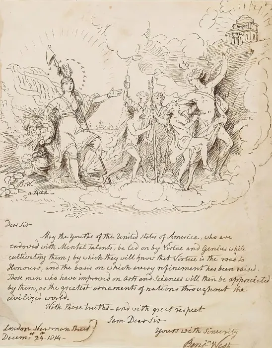 Framed Print : Allegorical Sketch, 1815. Creator: Benjamin West