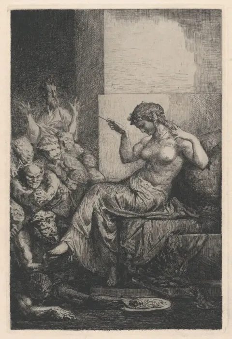 Framed Print : Allegorie, 19th century. Creator: Francois-Nicolas Chifflart Framed Print : Allegorie, 19th century. Creator: Francois-Nicolas Chifflart
