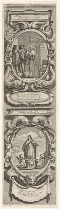 Framed Print : Allegories in Honor of the Birth of the Dauphin, ca. 1638. Creator: Abraham Bosse Framed Print : Allegories in Honor of the Birth of the Dauphin, ca. 1638. Creator: Abraham Bosse