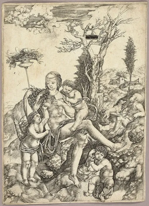 Framed Print : An Allegory of Abundance, c.1515. Creator: Cristofano di Michele Martini Framed Print : An Allegory of Abundance, c.1515. Creator: Cristofano di Michele Martini
