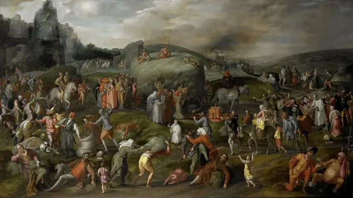 Framed Print : Allegory of Abuses by the Authorities of Church and State, 1570-1580. Creator: Gillis Mostaert Framed Print : Allegory of Abuses by the Authorities of Church and State, 1570-1580. Creator: Gillis Mostaert