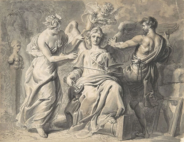 An Allegory of the Arts with Isis and Geometry Attending the Three-headed Figure of