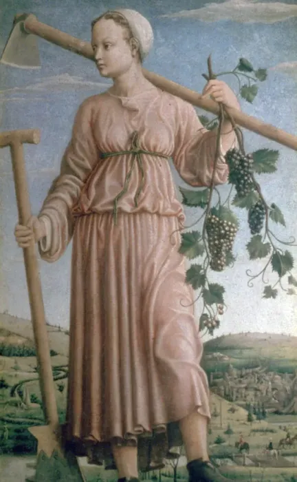 Framed Print : Allegory of Autumn, 15th century. Artist: Francesco del Cossa Framed Print : Allegory of Autumn, 15th century. Artist: Francesco del Cossa
