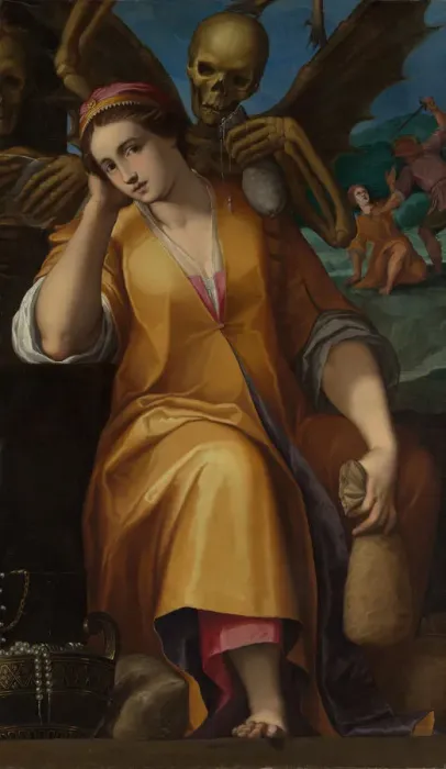Framed Print : Allegory of Avarice. Creator: Jacopo Ligozzi Framed Print : Allegory of Avarice. Creator: Jacopo Ligozzi