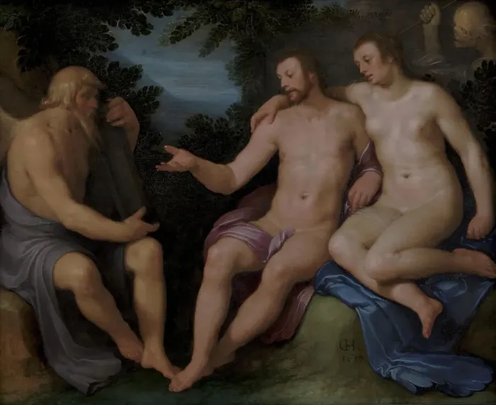 Framed Print : Allegory on the Brevity of Life, 1617. Creator: Cornelis Cornelisz van Haarlem Framed Print : Allegory on the Brevity of Life, 1617. Creator: Cornelis Cornelisz van Haarlem