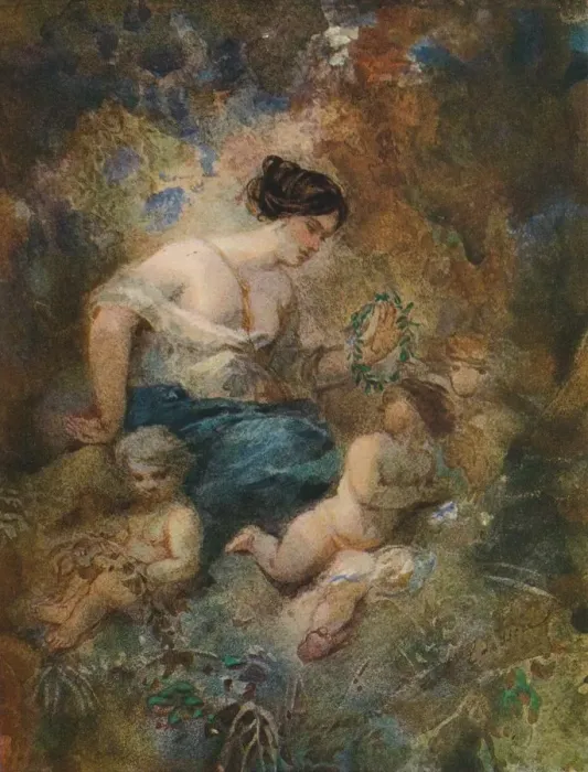 Framed Print : An Allegory, c1869-1892, (1906). Creator: Jules Lessore Framed Print : An Allegory, c1869-1892, (1906). Creator: Jules Lessore