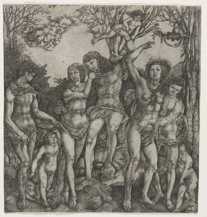 Framed Print : Allegory of Carnal Love, c. 1530. Creator: Cristofano Robetta (Italian, 1462-after 1534) Framed Print : Allegory of Carnal Love, c. 1530. Creator: Cristofano Robetta (Italian, 1462-after 1534)