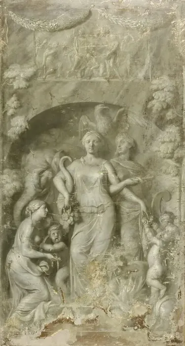 Framed Print : Allegory of Charity, 1675-1683. Creator: Gerard de Lairesse Framed Print : Allegory of Charity, 1675-1683. Creator: Gerard de Lairesse
