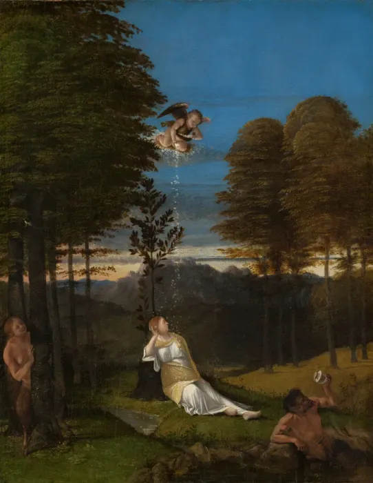 Framed Print : Allegory of Chastity, c. 1505. Creator: Lorenzo Lotto Framed Print : Allegory of Chastity, c. 1505. Creator: Lorenzo Lotto