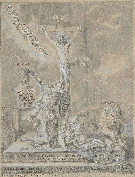 Allegory of Christian Virtues, 1746. Creator: Johann Elias Ridinger
