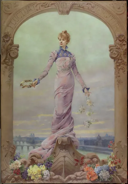 Framed Print : Allegory of the city of Paris, 1901. Creator: Louise Abbema