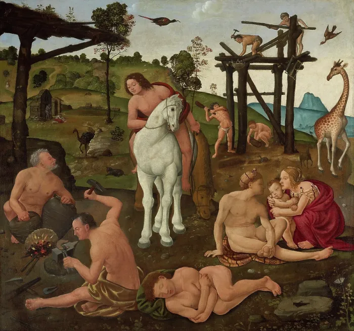 Framed Print : Allegory of Civilization, c1490. Creator: Piero di Cosimo (ca 1462-ca 1521) Framed Print : Allegory of Civilization, c1490. Creator: Piero di Cosimo (ca 1462-ca 1521)