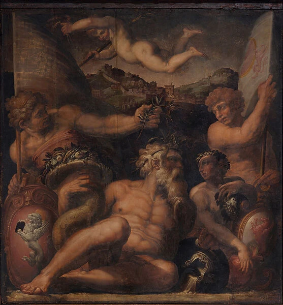 Allegory of Cortona and Montepulciano, 1563-1565. Artist: Vasari, Giorgio (1511-1574)