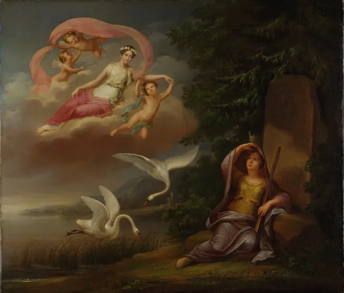 Framed Print : Allegory of Crown Princess Josefina's arrival in Sweden, 1823. Creator: Fredric Westin Framed Print : Allegory of Crown Princess Josefina's arrival in Sweden, 1823. Creator: Fredric Westin