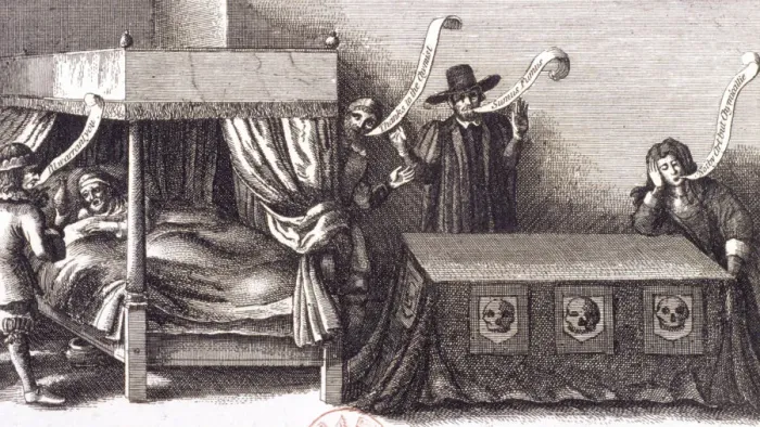 Framed Print : Allegory on the death of James I at Theobalds in Hertfordshire, 1625, (1853). Artist Framed Print : Allegory on the death of James I at Theobalds in Hertfordshire, 1625, (1853). Artist