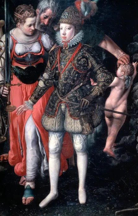 Framed Print : Allegory of the education of Philip III King of Spain (1598-1621) Framed Print : Allegory of the education of Philip III King of Spain (1598-1621)