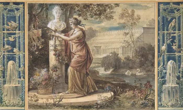 Framed Print : An Allegory of Empress Josephine as Patroness of the Gardens at Malmaison, ca. 1805-6 Framed Print : An Allegory of Empress Josephine as Patroness of the Gardens at Malmaison, ca. 1805-6