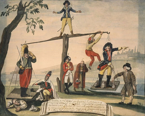 Allegory of Europe in 1791, 1791. Artist: Anonymous