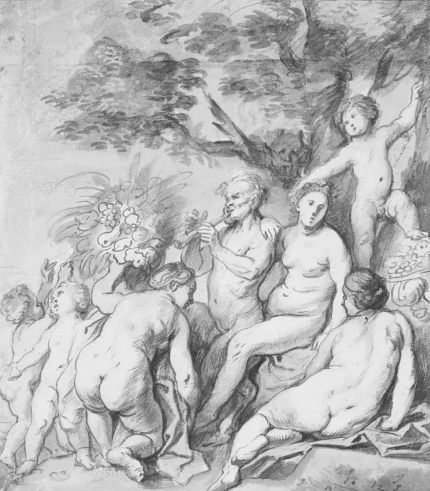 Framed Print : Allegory of Fertility (Recto), ca. 1640. Creator: Jacob Jordaens