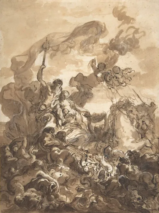 Framed Print : Allegory of Fishery: Neptune and Amphitrite, 1768. Creator: Gabriel Francois Doyen Framed Print : Allegory of Fishery: Neptune and Amphitrite, 1768. Creator: Gabriel Francois Doyen