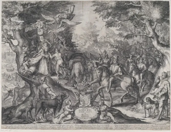 Framed Print : Allegory of the Flourishing State of the United Provinces, 1602 Creator: Jan Saenredam