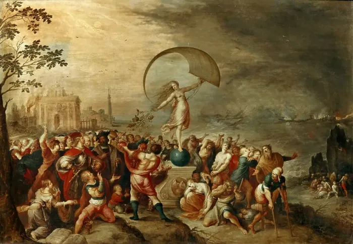 Framed Print : Allegory of Fortune, 1615-1620. Creator: Francken, Frans, the Younger (1581-1642) Framed Print : Allegory of Fortune, 1615-1620. Creator: Francken, Frans, the Younger (1581-1642)