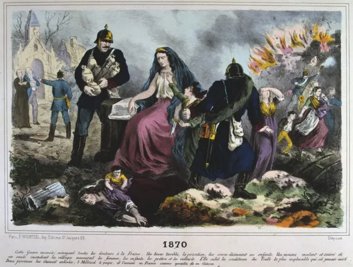 Framed Print : Allegory of France of 1870, Franco-Prussian war, 1870-1871 Framed Print : Allegory of France of 1870, Franco-Prussian war, 1870-1871