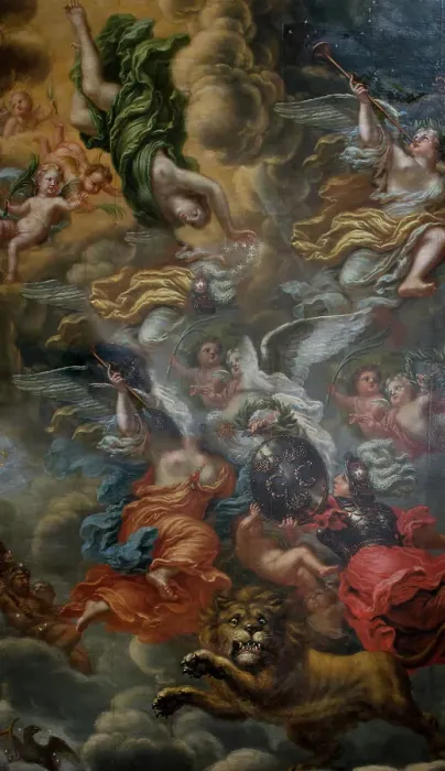 Framed Print : Allegory of the glorious exploits of Swedish kings, 1693. Creator: David Klocker Ehrenstrahl Framed Print : Allegory of the glorious exploits of Swedish kings, 1693. Creator: David Klocker Ehrenstrahl