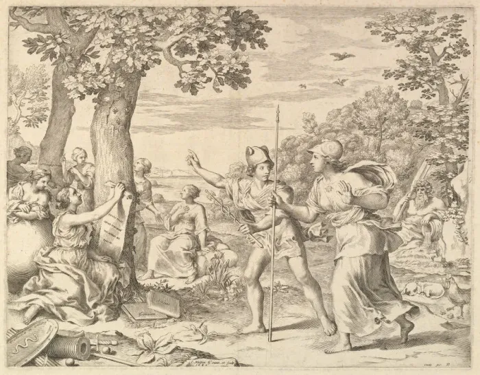 Framed Print : Allegory on Good Government in France, 1685. Creator: Claude Mellan Framed Print : Allegory on Good Government in France, 1685. Creator: Claude Mellan