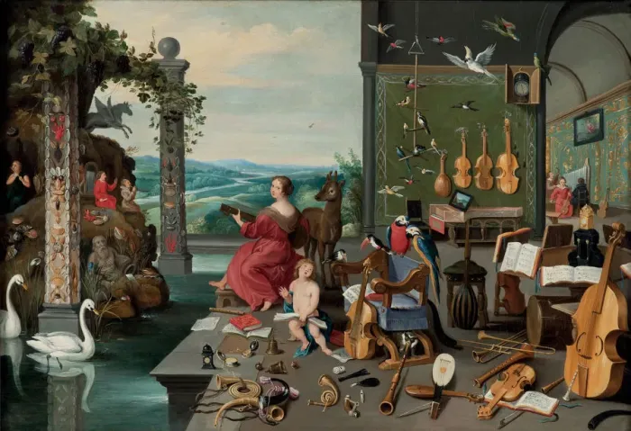 Framed Print : The Allegory of Hearing. Artist: Brueghel, Jan, the Younger (1601-1678) Framed Print : The Allegory of Hearing. Artist: Brueghel, Jan, the Younger (1601-1678)